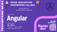 Techspark 2k24 Angular JS Workshop Workshop Poster